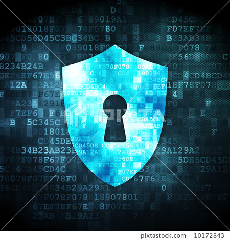 Security concept: Shield With Keyhole on digital background Security concept: Shield With Keyhole on digital background 10172843