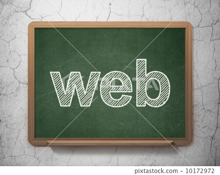 Web design concept: Web on chalkboard background - Stock Illustration ...