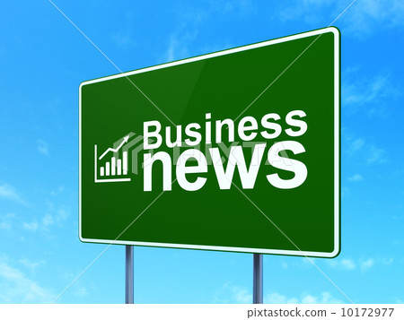 News concept: Business News and Growth Graph on road sign News concept: Business News and Growth Graph on road sign 10172977