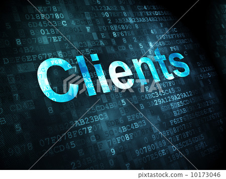 Finance concept: Clients on digital background Finance concept: Clients on digital background 10173046