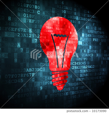 Finance concept: Light Bulb on digital background - Stock Illustration ...