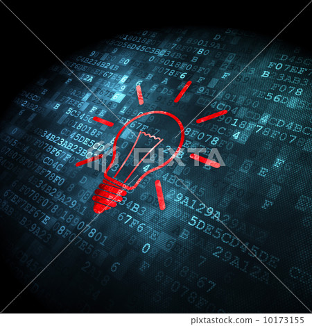 Finance concept: Light Bulb on digital background - Stock Illustration ...