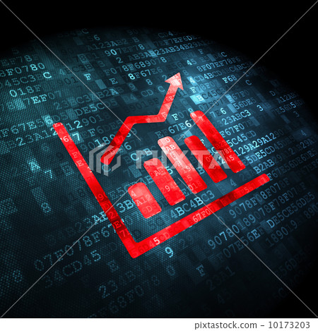 News concept: Growth Graph on digital background - Stock Illustration ...