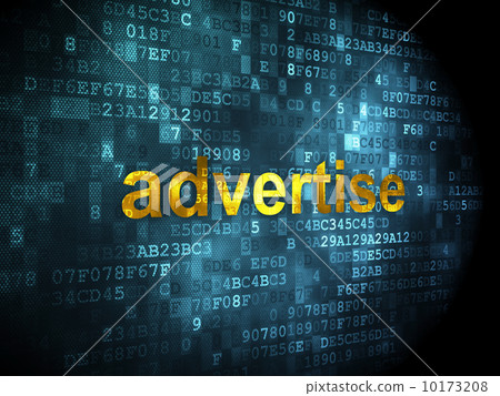 Advertising concept: Advertise on digital... - Stock Illustration ...
