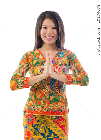 Southeast Asian female greeting 10174078