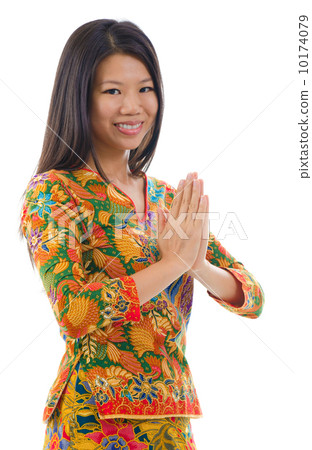Southeast Asian girl greeting 10174079