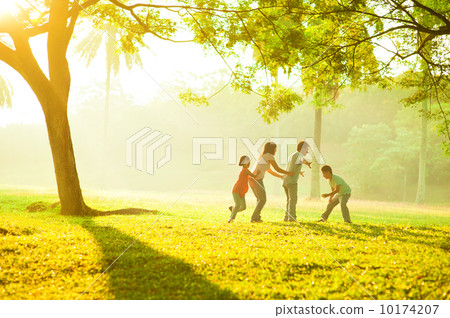 Asian family outdoor quality time Asian family outdoor quality time 10174207