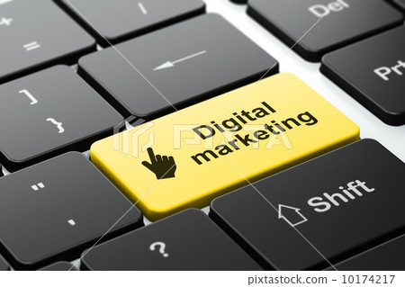 Advertising concept: Mouse Cursor and Digital Marketing 10174217