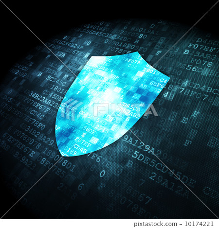 Privacy concept: Shield on digital background Privacy concept: Shield on digital background 10174221