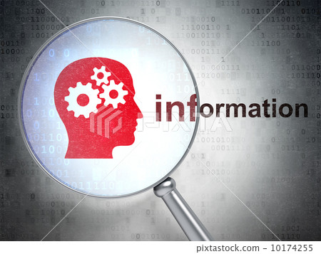 Information concept: Head With Gears and Information Information concept: Head With Gears and Information 10174255
