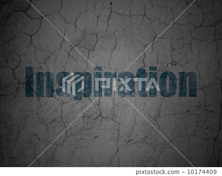 Marketing concept: Inspiration on grunge wall background Marketing concept: Inspiration on grunge wall background 10174409