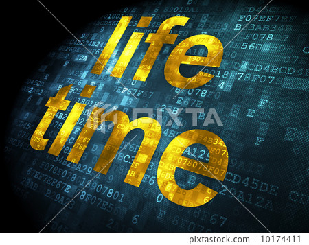 Timeline concept: Life Time on digital background Timeline concept: Life Time on digital background 10174411
