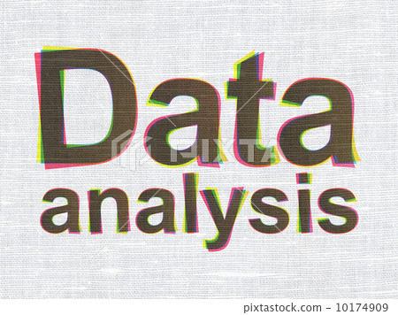 Information concept: Data Analysis on fabric texture background 10174909