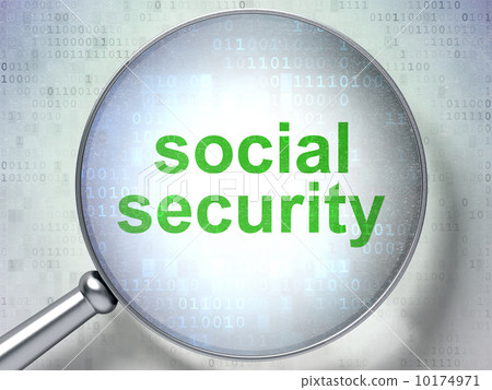 Privacy concept: Social Security with optical glass 10174971