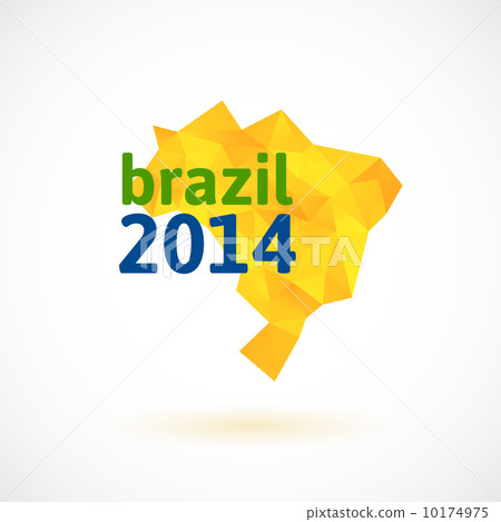 Triangle texture Brazil map 10174975