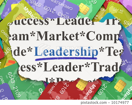 Business concept: Leadership on Credit Card background 10174977