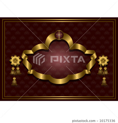 Golden frame with cross Golden frame with cross 10175336