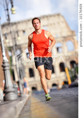 Runner - man running by Colosseum, Rome, Italy 10176409