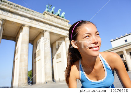 Runner woman running in Berlin, Germany Runner woman running in Berlin, Germany 10176458