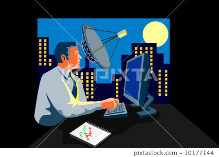 Businessman Computer Typing 10177144