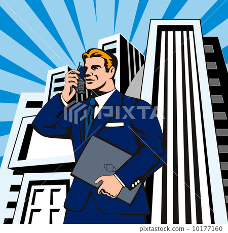 Businessman on the Phone with Laptop 10177160