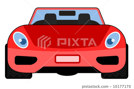 Red Car Front View 10177178