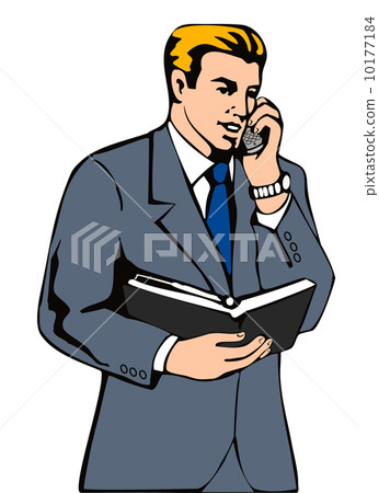 Businessman on the Phone with Diary 10177184