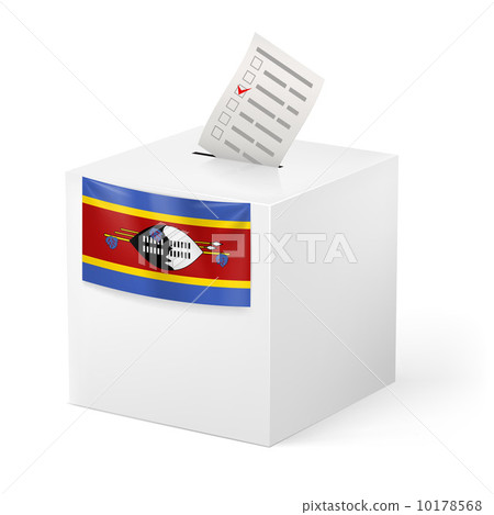 Ballot box with voting paper. Swaziland Ballot box with voting paper. Swaziland 10178568