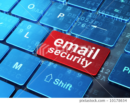 Email Security on computer keyboard background 10178634