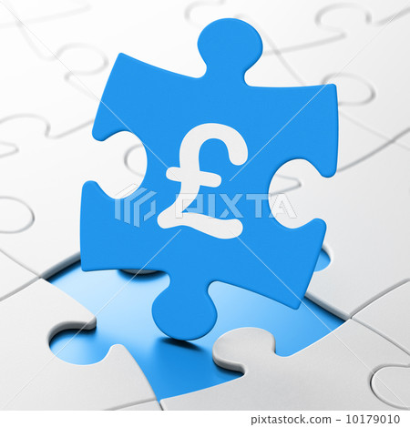 Currency concept: Pound on puzzle background Currency concept: Pound on puzzle background 10179010