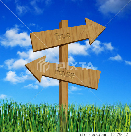 True and false on wooden signboard True and false on wooden signboard 10179092