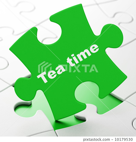 Tea Time on puzzle background Tea Time on puzzle background 10179530