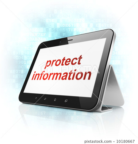 Safety concept: Protect Information on tablet pc computer 10180667