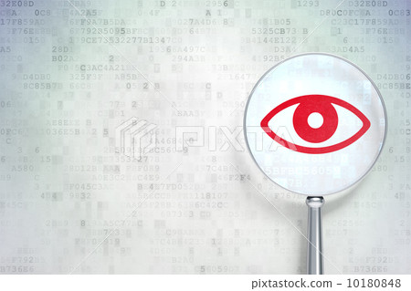 Protection concept: Eye with optical glass on digital Protection concept: Eye with optical glass on digital 10180848