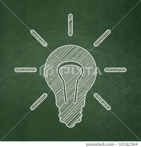 Finance concept: Light Bulb on chalkboard background Finance concept: Light Bulb on chalkboard background 10182364