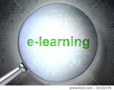 Education concept: E-learning with optical glass 10182376