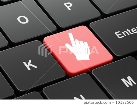 Social network concept: Mouse Cursor on keyboard background Social network concept: Mouse Cursor on keyboard background 10182506