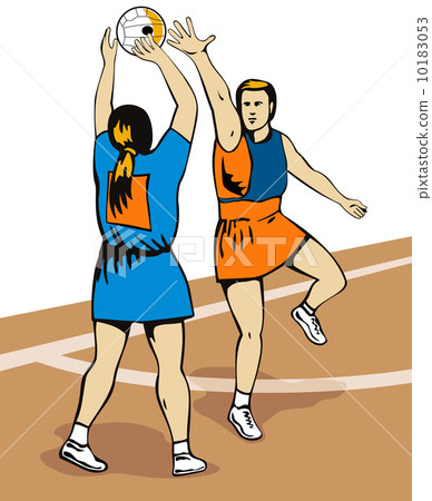 Netball Player Shooting 10183053