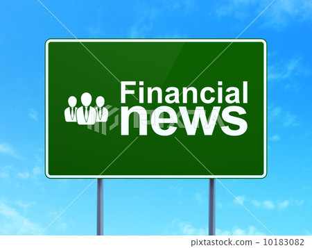 News concept: Financial News and Business People on road sign News concept: Financial News and Business People on road sign 10183082