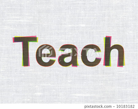 Education concept: Teach on fabric texture... - Stock Illustration ...