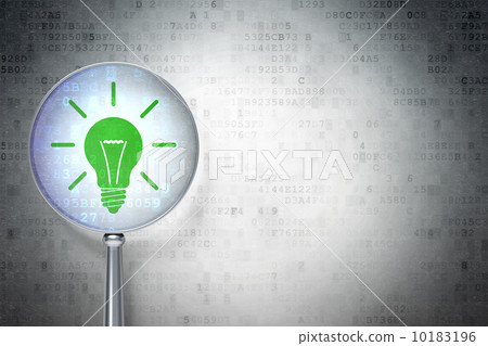 Business concept: Light Bulb optical glass digital background Business concept: Light Bulb optical glass digital background 10183196