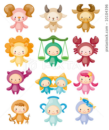 Set of isolated cute zodiac symbols 10184396