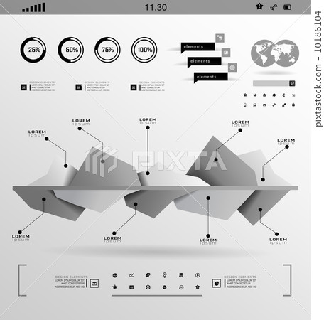 Set elements of infographics - Stock Illustration [10186104] - PIXTA