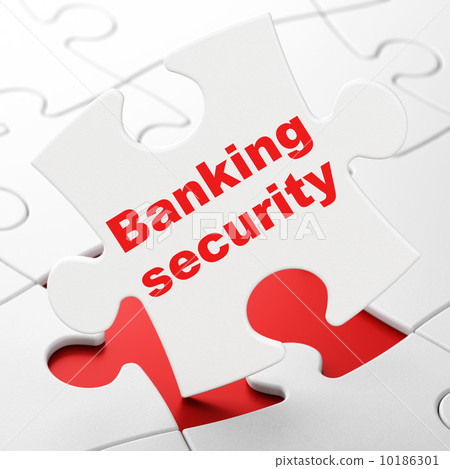 Banking Security on puzzle background 10186301