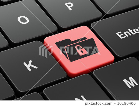 Finance concept: Folder With Lock on keyboard background Finance concept: Folder With Lock on keyboard background 10186406