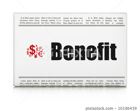 newspaper with Benefit and Finance Symbol newspaper with Benefit and Finance Symbol 10186439