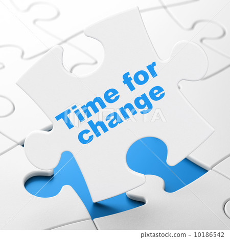 Time for Change on puzzle background Time for Change on puzzle background 10186542