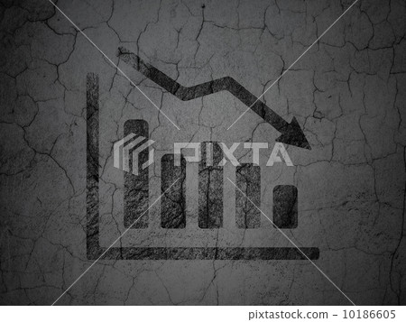 Marketing concept: Decline Graph on grunge wall background Marketing concept: Decline Graph on grunge wall background 10186605