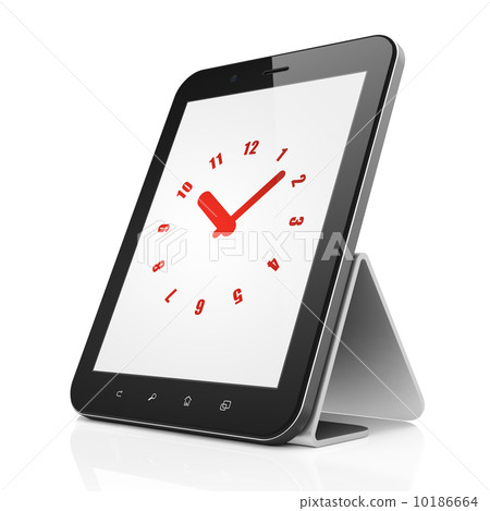 Time concept: Clock on tablet pc computer 10186664