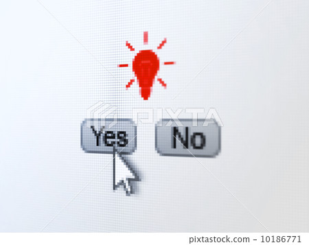 Finance concept: Light Bulb on digital computer screen Finance concept: Light Bulb on digital computer screen 10186771